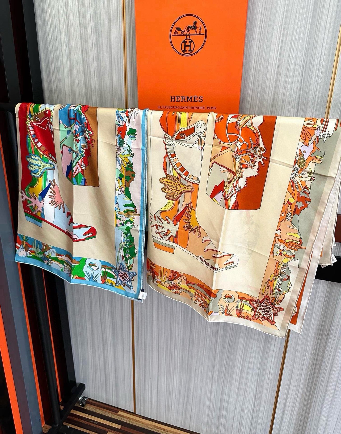 HERMES HERMES 25S SCARF 90 IN SILK 33836