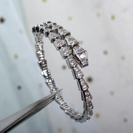 Bvlgari SERPENTI BRACELET 3.8MM SILVER DIAMOND