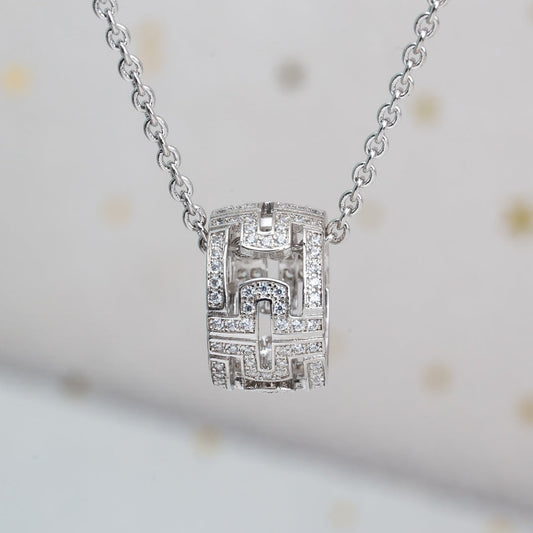 Bvlgari PARENTESI NECKLACE SILVER DIAMOND