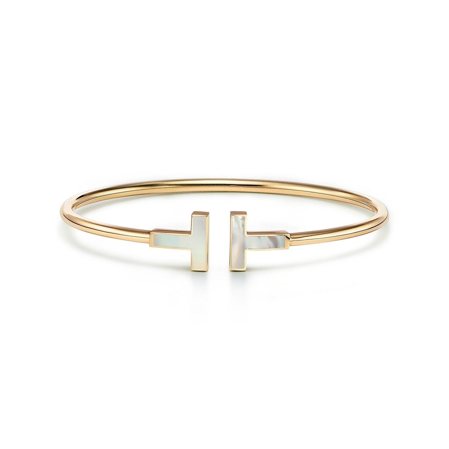 TIFFANY T BRACELET 1.8MM MOP PINK GOLD