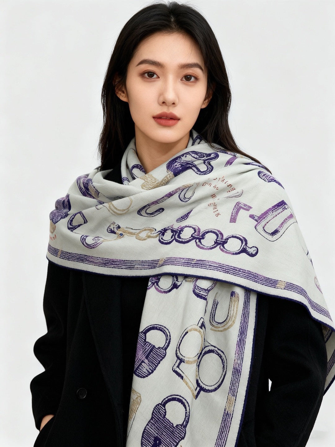 HERMES HERMES 25S SCARF 137 IN SILK CASERE 991688