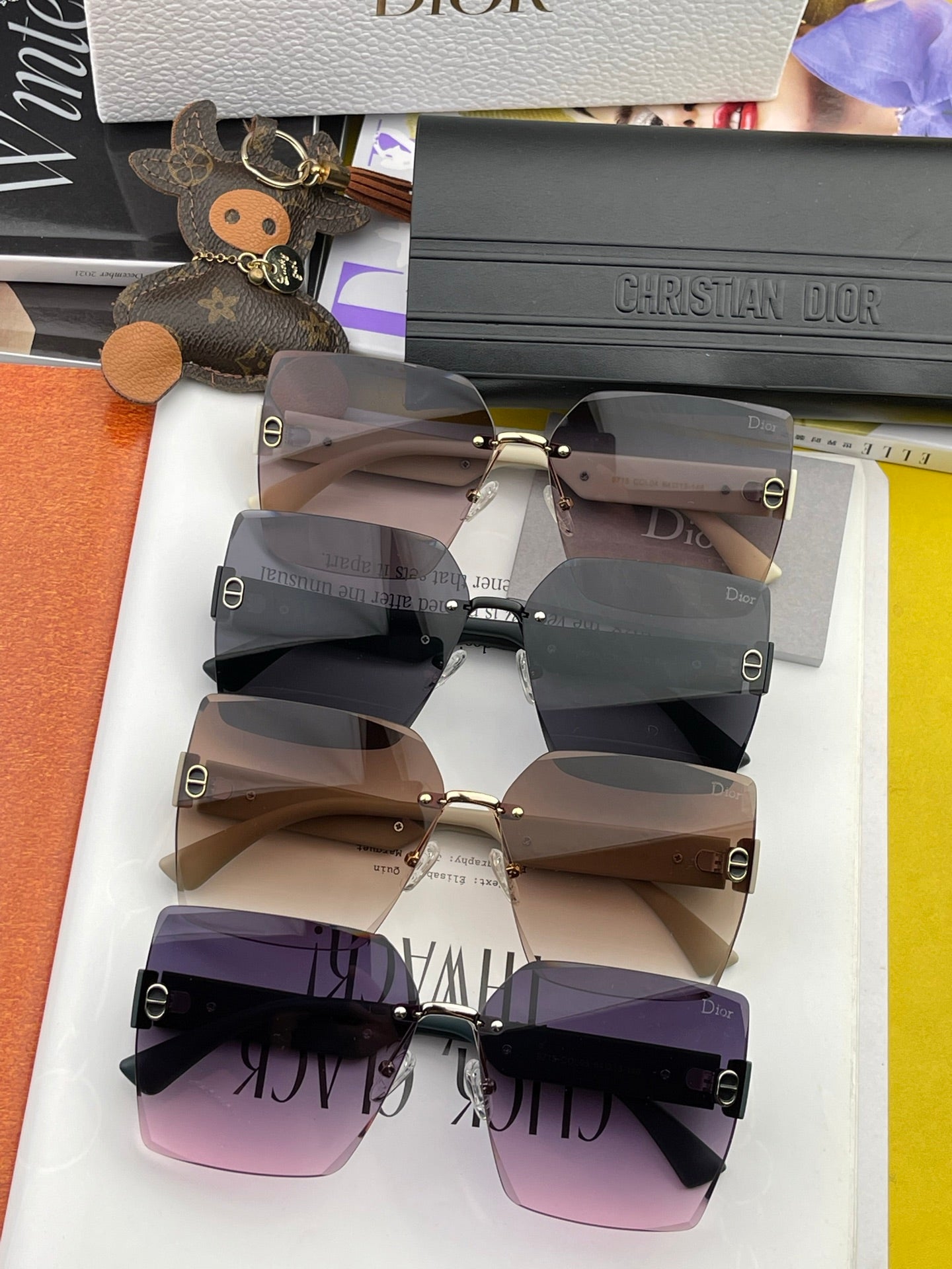DIOR MONTAIGNE SQUARE SUNGLASS CD7159 IN ACETATE
