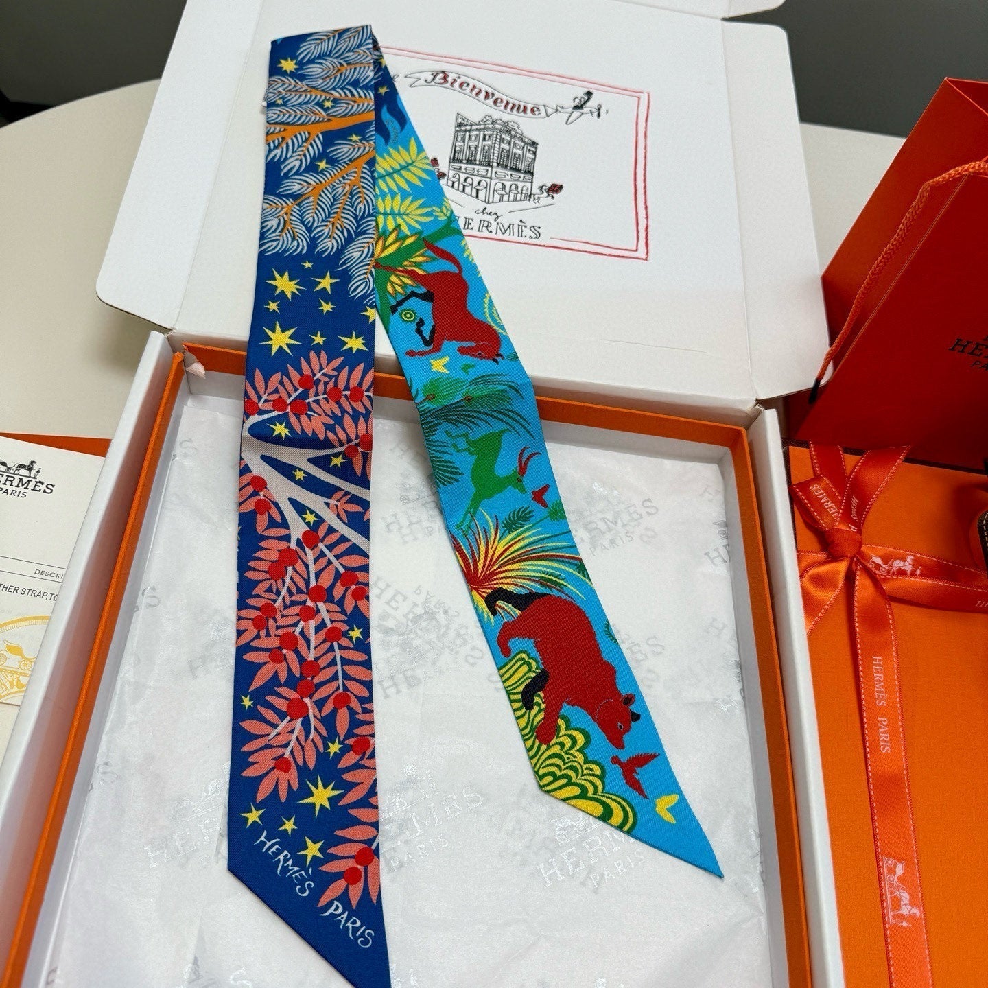 HERMES HERMES 25S SILK NECKERCHIEF 86 IN SILK 714353