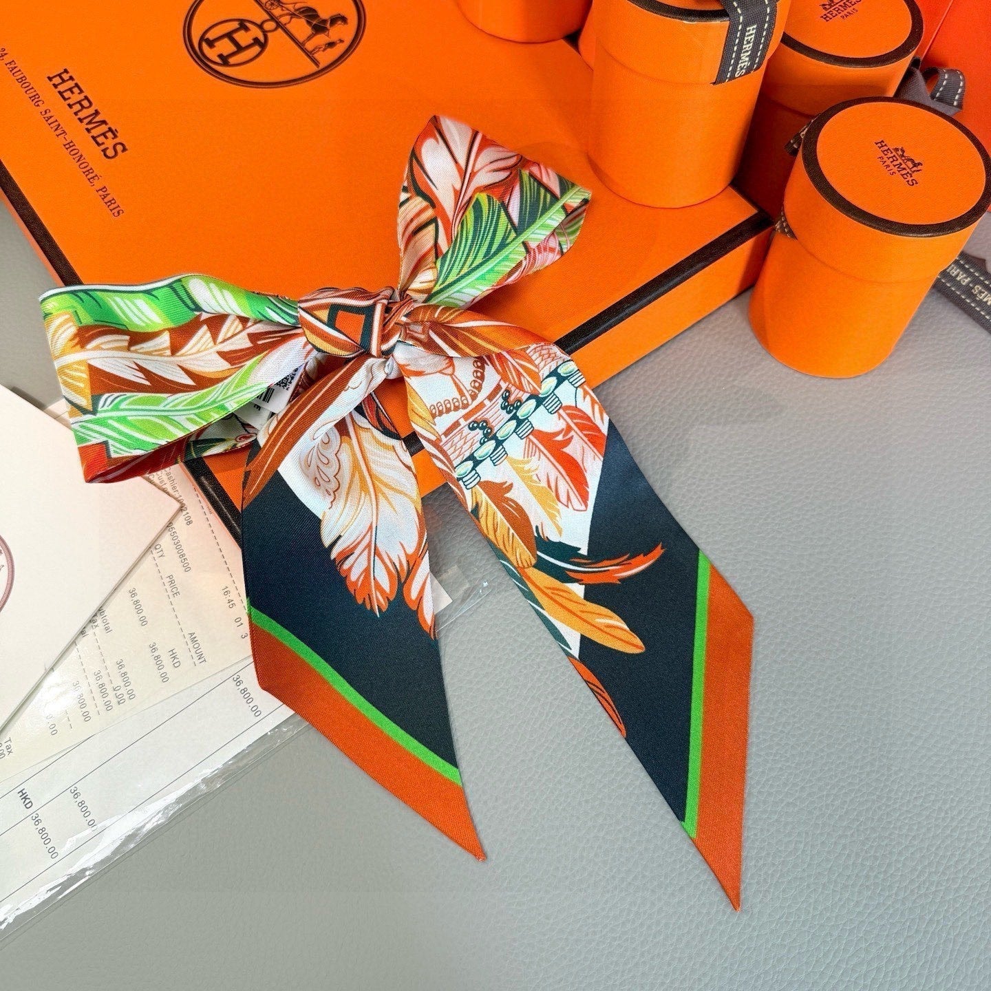 HERMES HERMES 25S NECKERCHIEF 86 IN SILK 991555