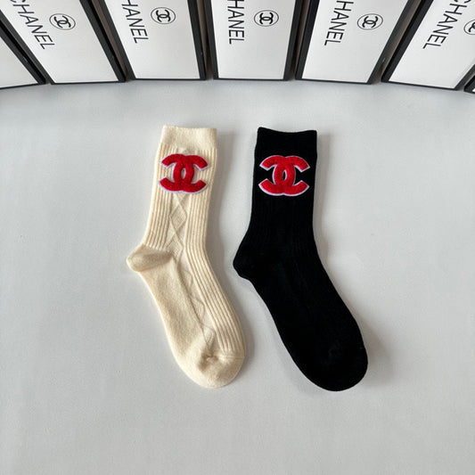 CHANEL CREW SOCKS 417483 ( 1 BOX )
