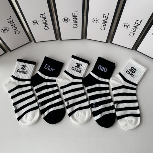 CHANEL LOW-CUT SOCKS 423830 (1 BOX)