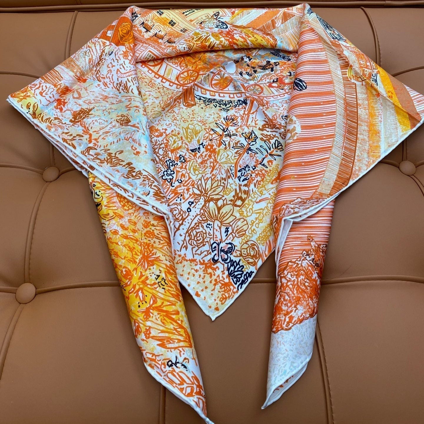 HERMES HERMES 25S SCARF 90 IN SILK 703689