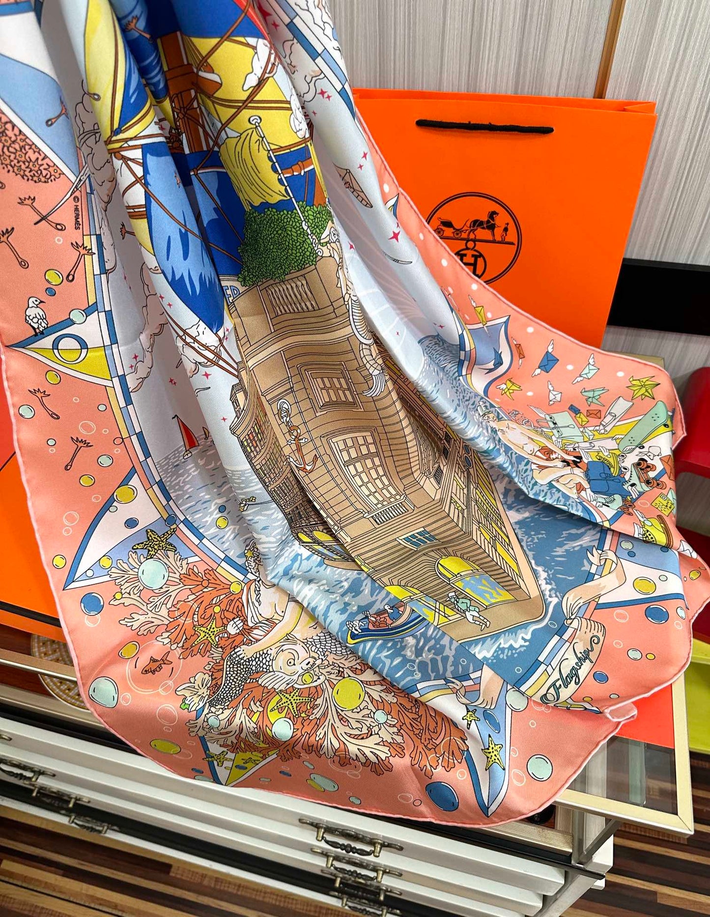 HERMES HERMES 25S SCARF 90 IN SILK 730532