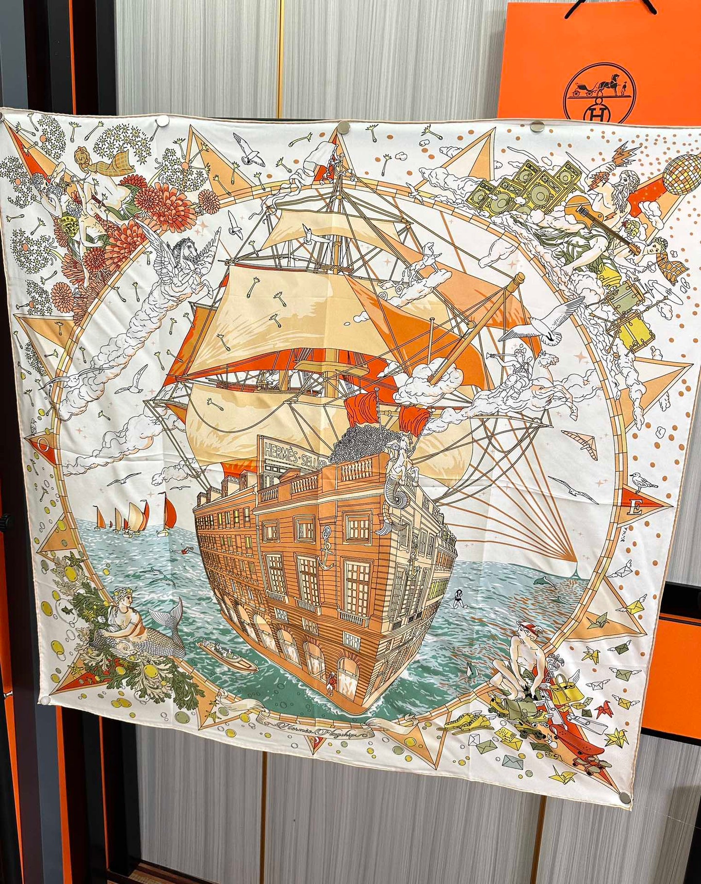 HERMES HERMES 25S SCARF 90 IN SILK 730533