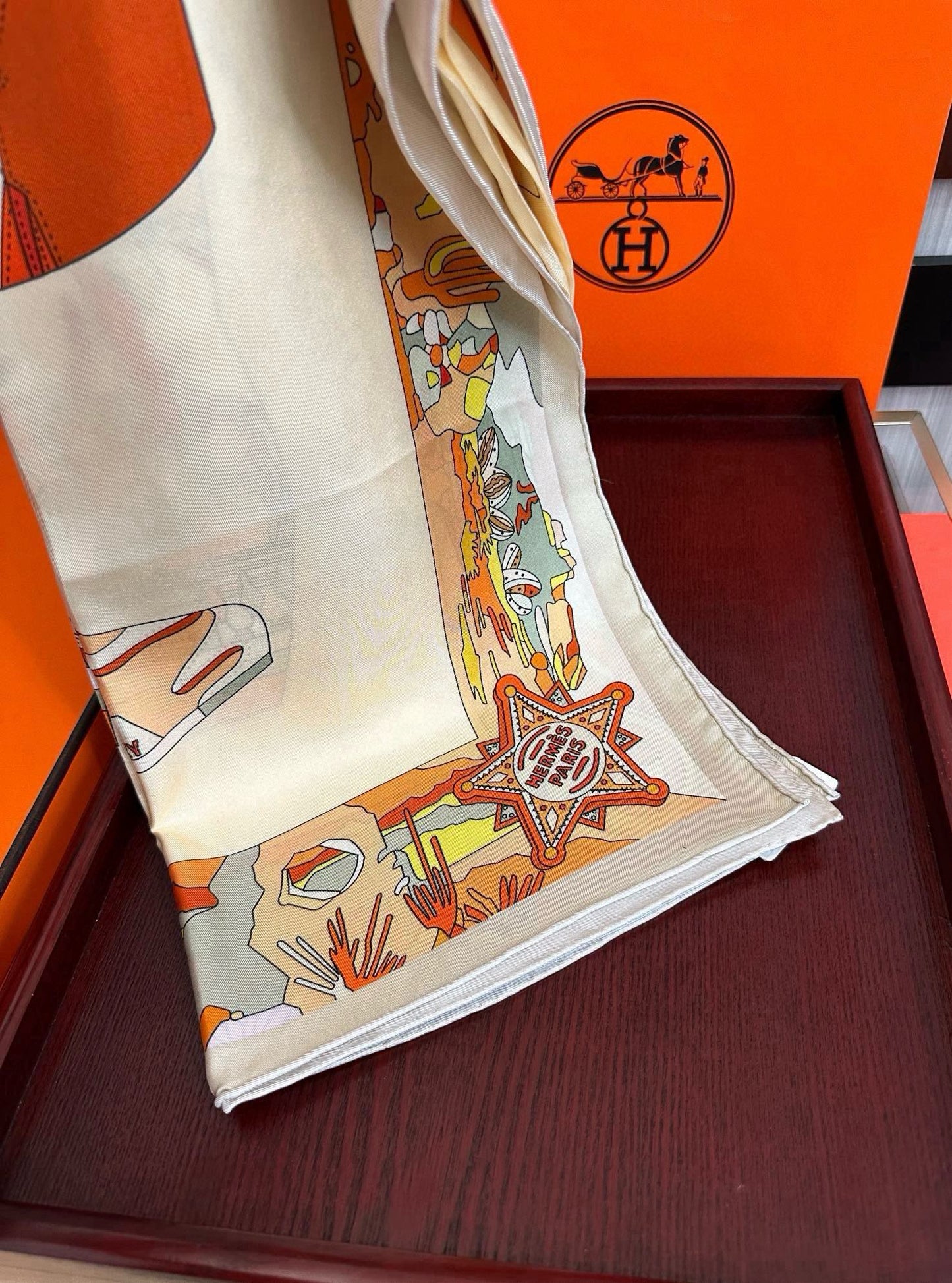 HERMES HERMES 25S SCARF 90 IN SILK 33836