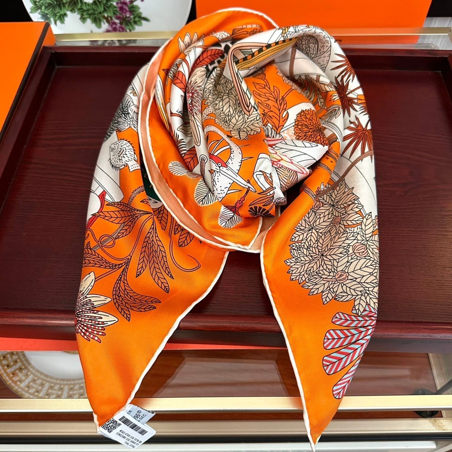 HERMES HERMES 25S SCARF 90 IN SILK 735740