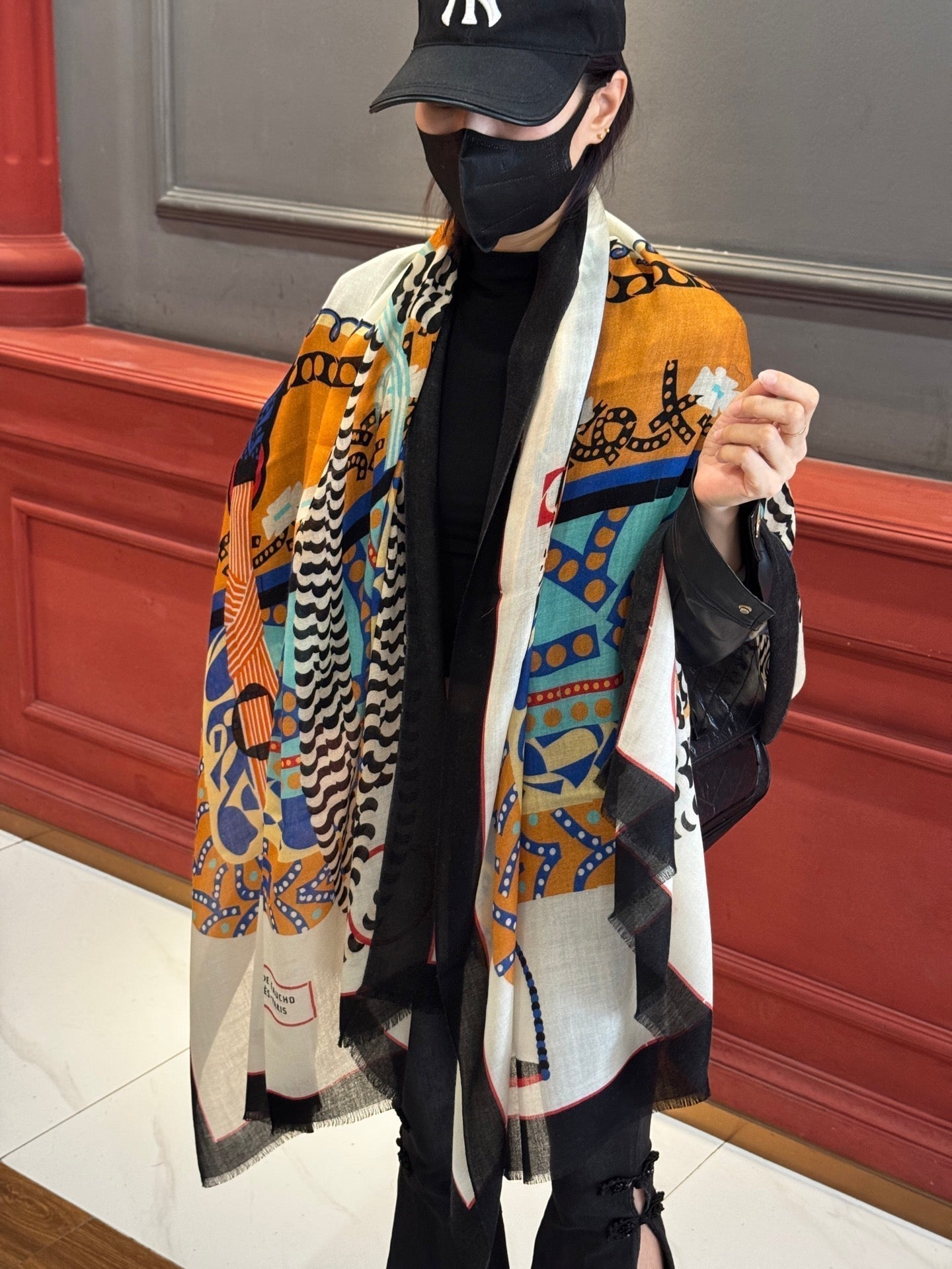 HERMES HERMES 25S SCARF 200 IN CASERE SILK 730600