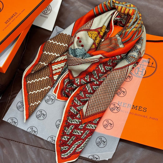 HERMES HERMES 25S SCARF 140 IN SILK TWILL 733918