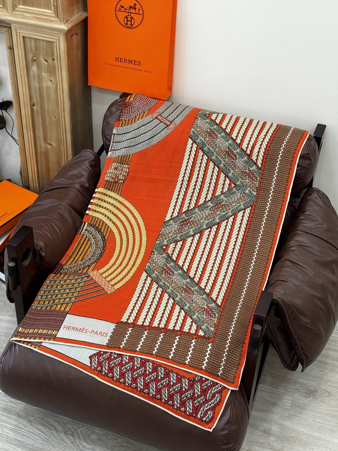 HERMES HERMES 25S SCARF 140 IN SILK TWILL 733918