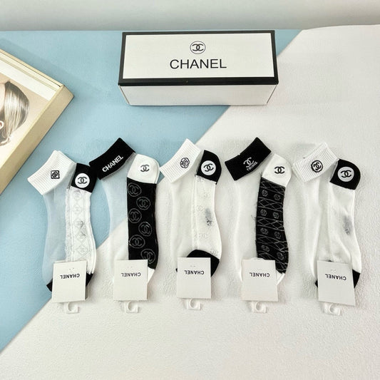 CHANEL LOW-CUT SOCKS 417405 ( 1 BOX )